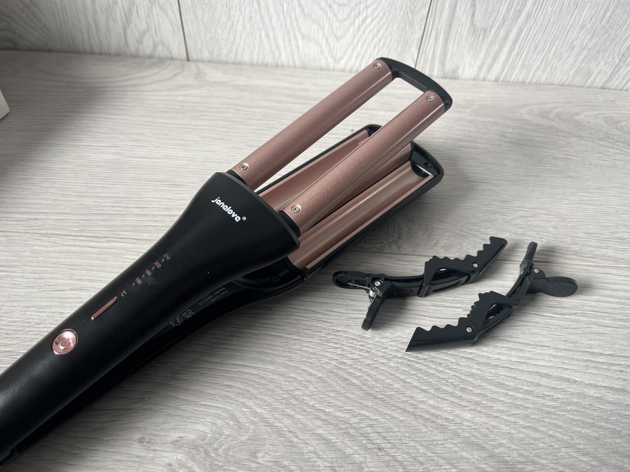 Плойка Janelove 4в1 многофункциональная гофре локоны волны 19/25/28/32 мм - фото 9