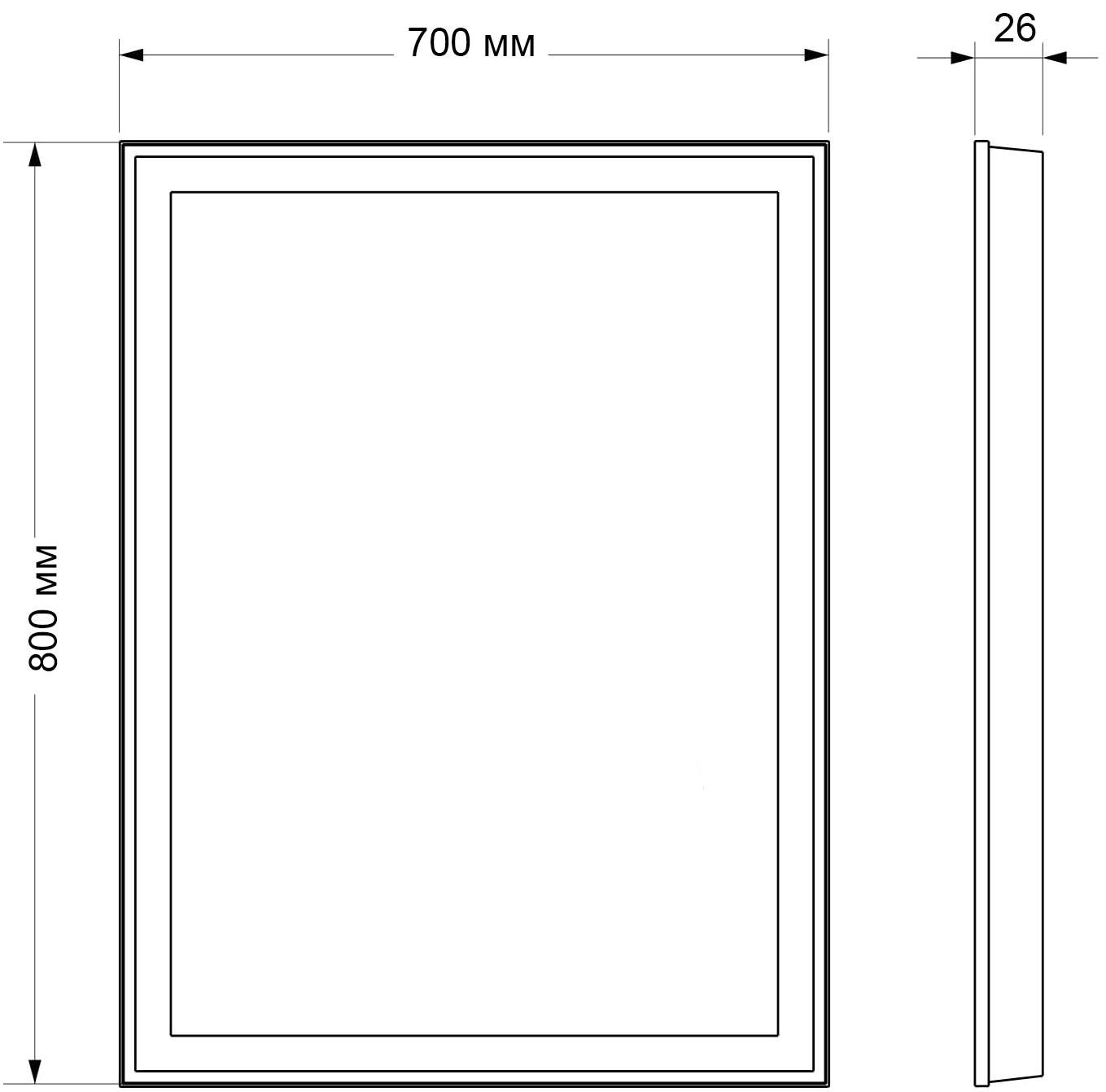 Дзеркало DecorLed Led з підсвічуванням у ванну кімнату 700x800 мм (ZSDS-003) - фото 3