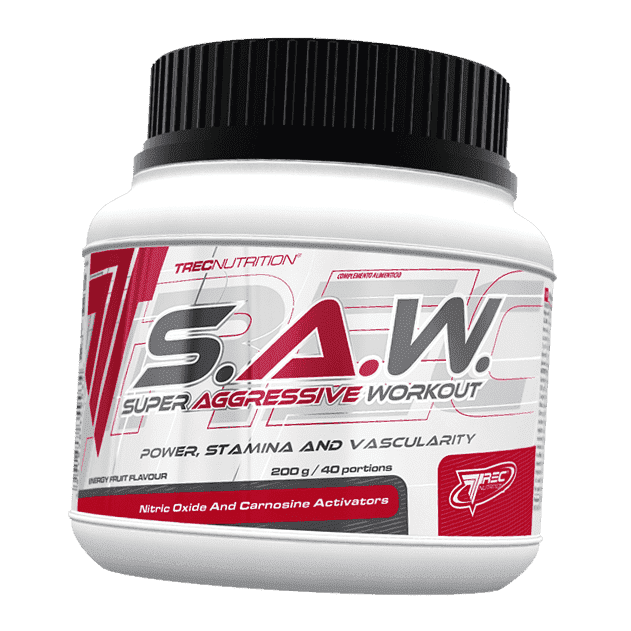 Предтреник с креатином Trec Nutrition SAW Powder Смородина-лимон 200 г (11101007)