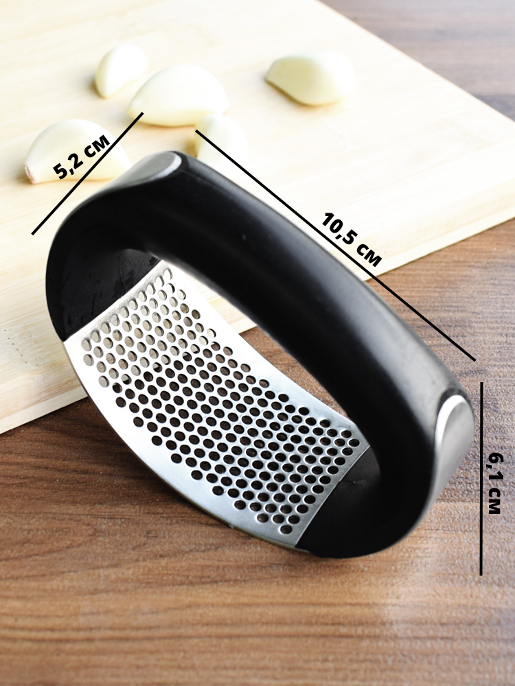 Прес ручний для часнику Garlic Press 10,5х5,2х6,1 см Чорний (10110440) - фото 8