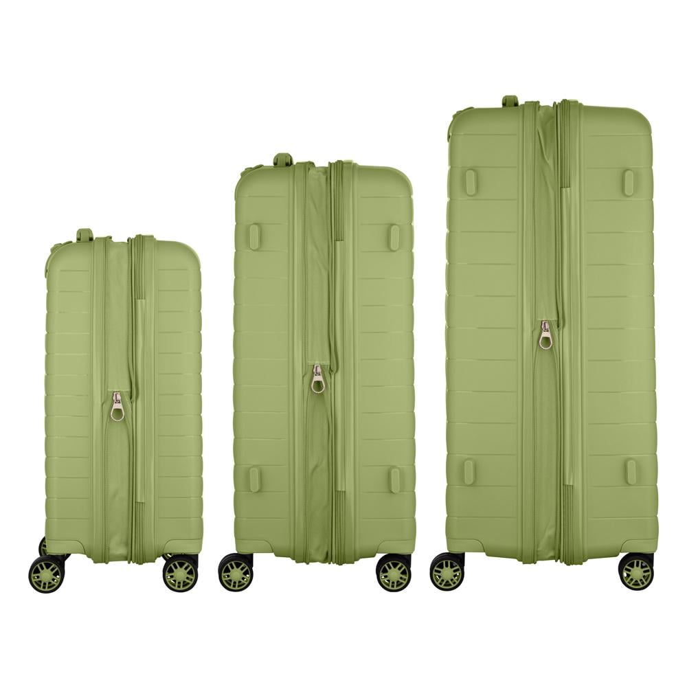 Набір валіз дорожніх 2E Aero поліпропілен замок TSA з 4 колесами S/M/L Оливково-зелений (2E-SPP-AERO-SET3-MG) - фото 4 Набір валіз дорожніх 2E Aero поліпропілен замок TSA з 4 колесами S/M/L Оливково-зелений (2E-SPP-AERO-SET3-MG) - фото 4