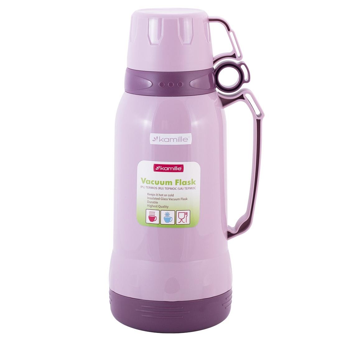 Термос Kamille зі скляною колбою 1800 мл Фіолетовий  (13046550)