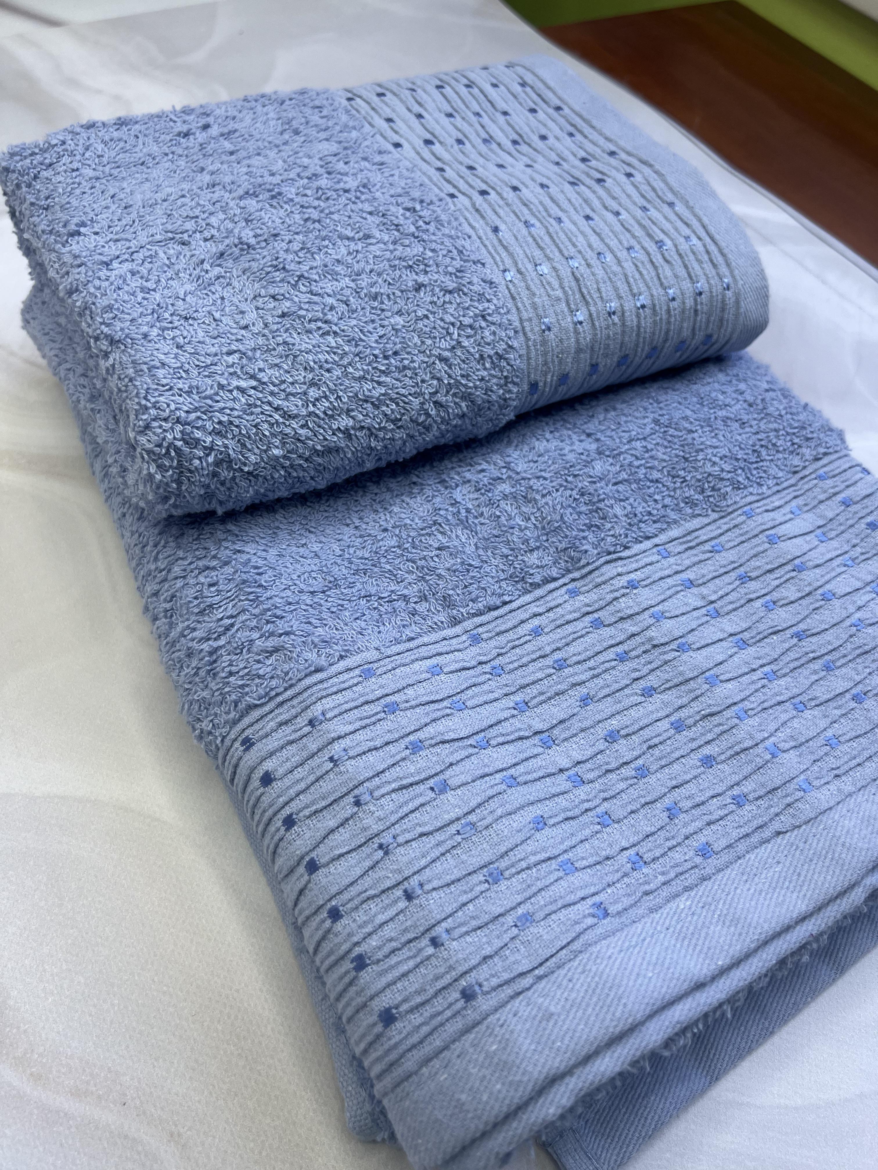 Набір рушників банне та для обличчя 70х40 см/50х90 см 2 шт. Блакитний (mame2v1nokta-mavi) - фото 3 Набір рушників банне та для обличчя 70х40 см/50х90 см 2 шт. Блакитний (mame2v1nokta-mavi) - фото 3