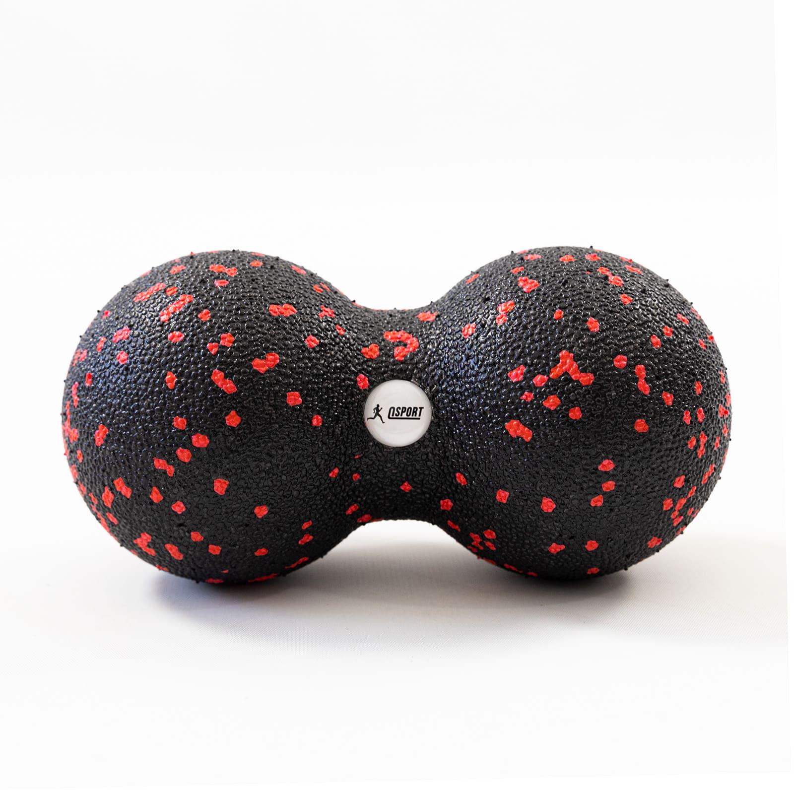 Набор массажный для йоги и фитнеса OSPORT EPP 3в1 массажный валик/йога ролл/массажный мяч МФР Черно-красный (OF-0281) - фото 5