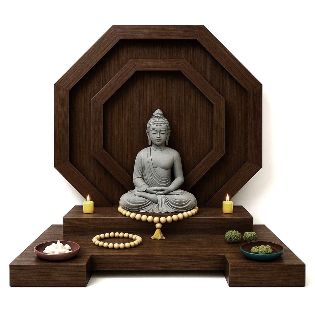 Алтарь для медитации из дерева Моханита Капучино (ЛАТ-004009)