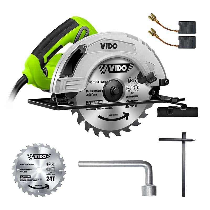 Пила дискова Vido WD011230185 185 мм 1500 Вт (27563535) - фото 2 Пила дискова Vido WD011230185 185 мм 1500 Вт (27563535) - фото 2