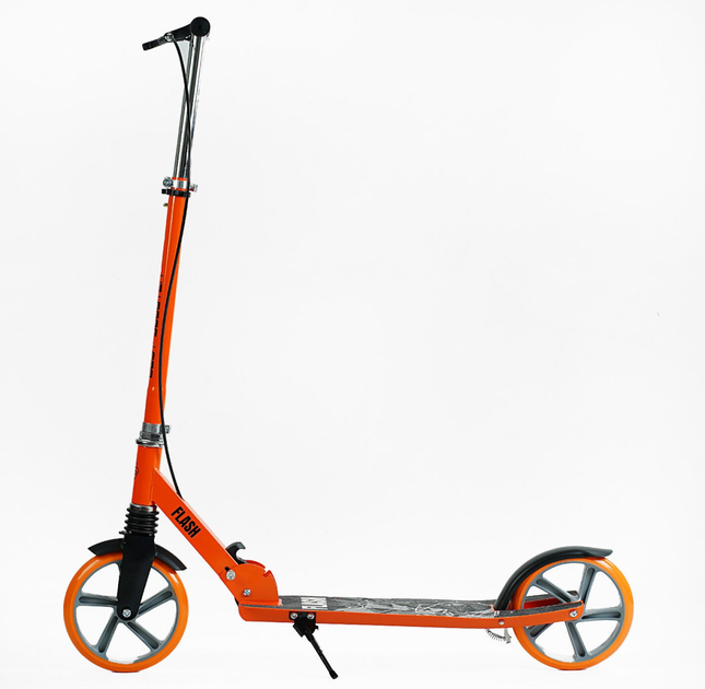 Самокат двухколесный Best Scooter FL-80811/4 стальная рама/ручной тормоз/один амортизатор передний/в коробке/колеса PU 200 мм (25100681) - фото 6