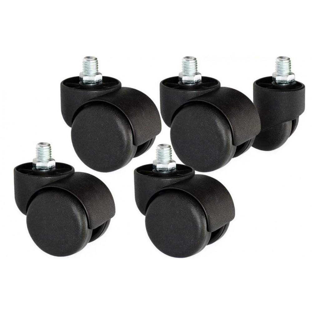 Колесо для офисного кресла Bonro пластиковое с резьбой комплект 5 шт. Черный (42412106)