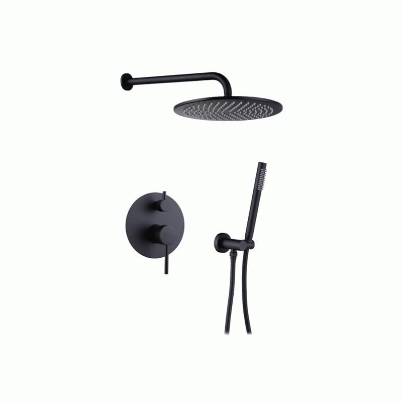 Душевая система скрытого типа Asignatura Delicate 15507902 с верхним душем Черный (131262)