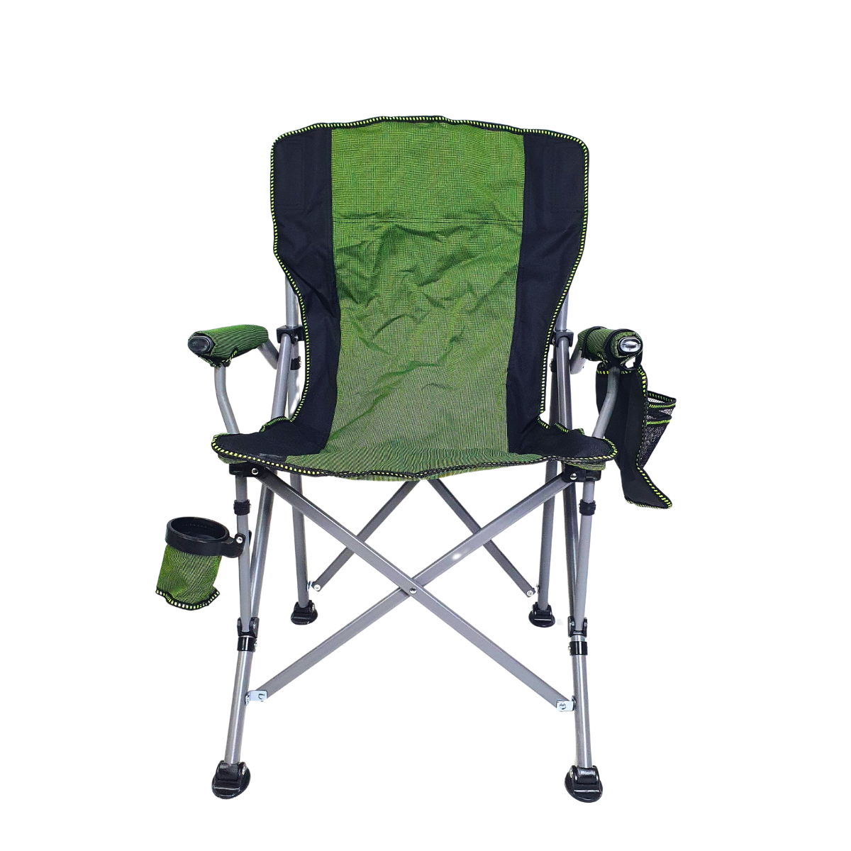 Туристический стул складной со спинкой Зеленый (HGX-642-Green)