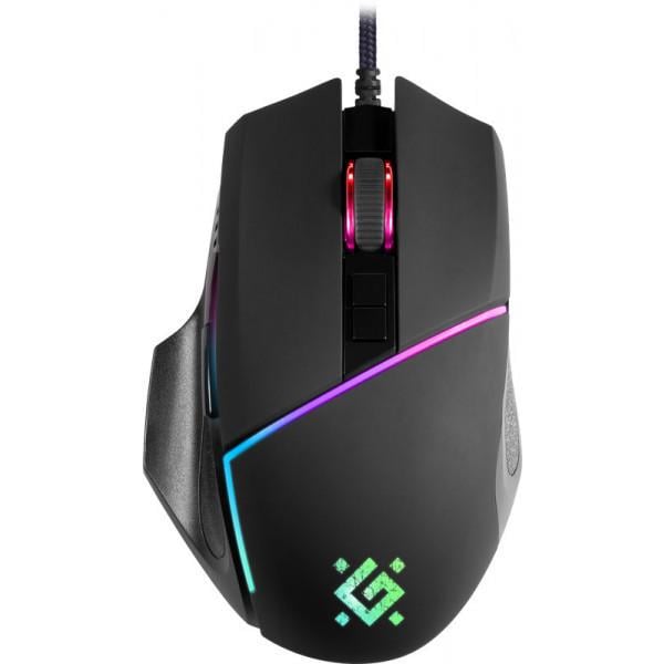 Мышка Defender Warfame GM-880L игровая USB 12800dpi 8кн RGB Black