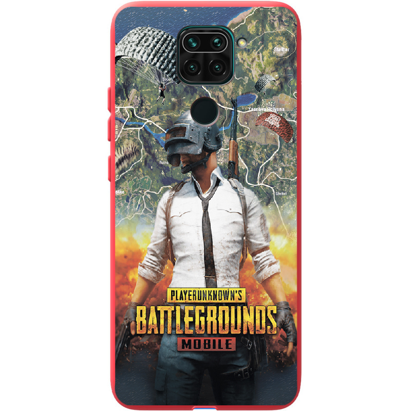 Чехол с рисунком Boxface Xiaomi Redmi Note 9 PUBG Mobile Красный силикон (39801-up2309-41193)