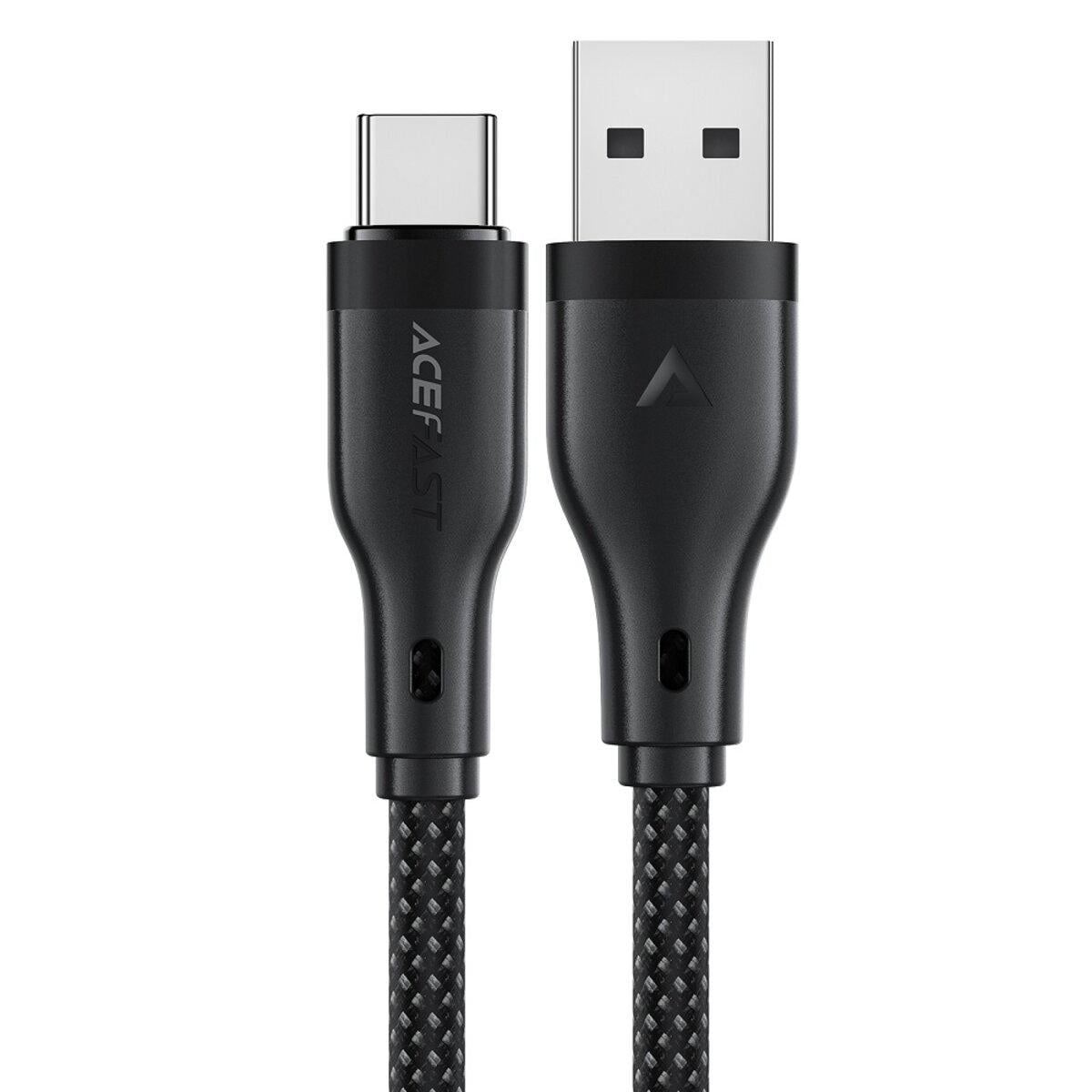 Кабель Acefast C8-04 USB-A для USB-C зарядный и дата-кабель 1,2 м 3 A Черный (606219)