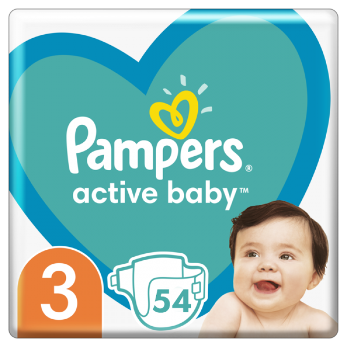 Підгузки Pampers Active Baby розмір 3 6-10 кг 54 шт. (948977)