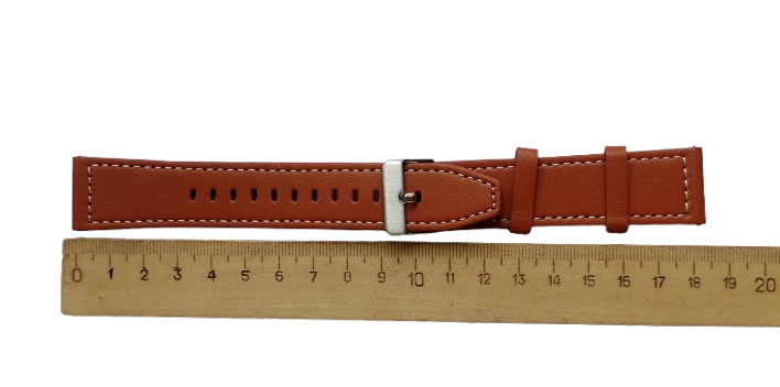 Ремешок для часов экокожи 22х180 мм Коричневый (3184) - фото 3 Ремешок для часов экокожи 22х180 мм Коричневый (3184) - фото 3