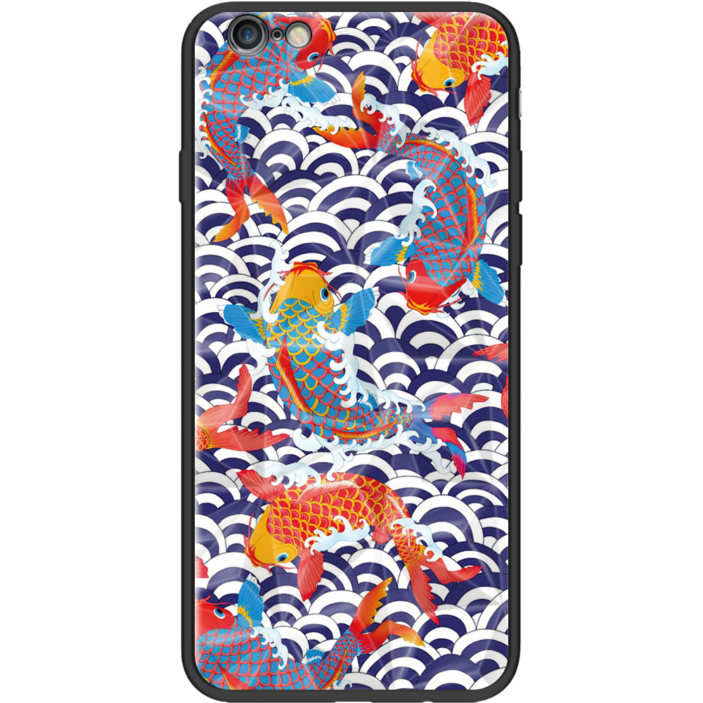 Чехол Boxface iPhone 6 Koi Fish Чорний силікон із призмою (24523-up2477-37854)