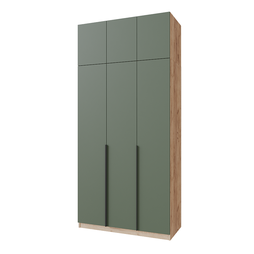 Шкаф распашной с антресолью Меблітренд Чиназес Чиа-1200.4 1200х500х2450 мм Дуб крафт золотой/Зеленый дымчатый (26841584) - фото 1 Шкаф распашной с антресолью Меблітренд Чиназес Чиа-1200.4 1200х500х2450 мм Дуб крафт золотой/Зеленый дымчатый (26841584) - фото 1