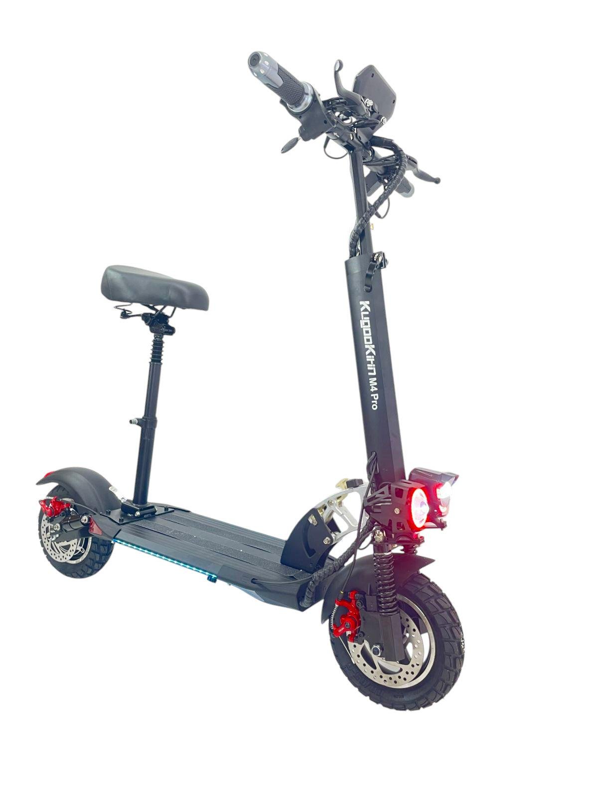 Электросамокат с сидением KugooKirin M4 PRO 1500W 48V 21Ah вольтметр и 3 фары