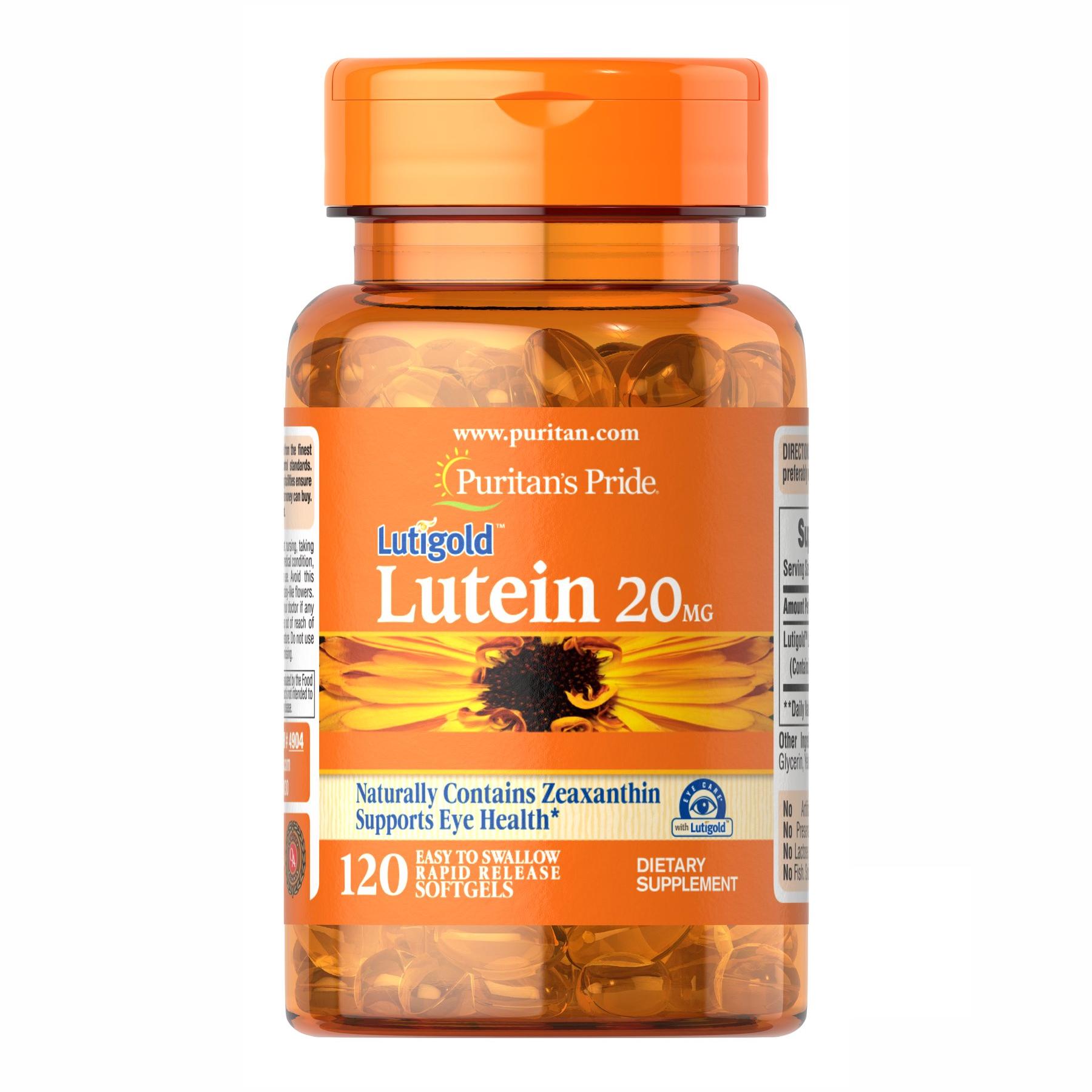 Натуральная добавка Lutein 20 mg with Zeaxanthin 120 softgels (100-90-8545773-20)