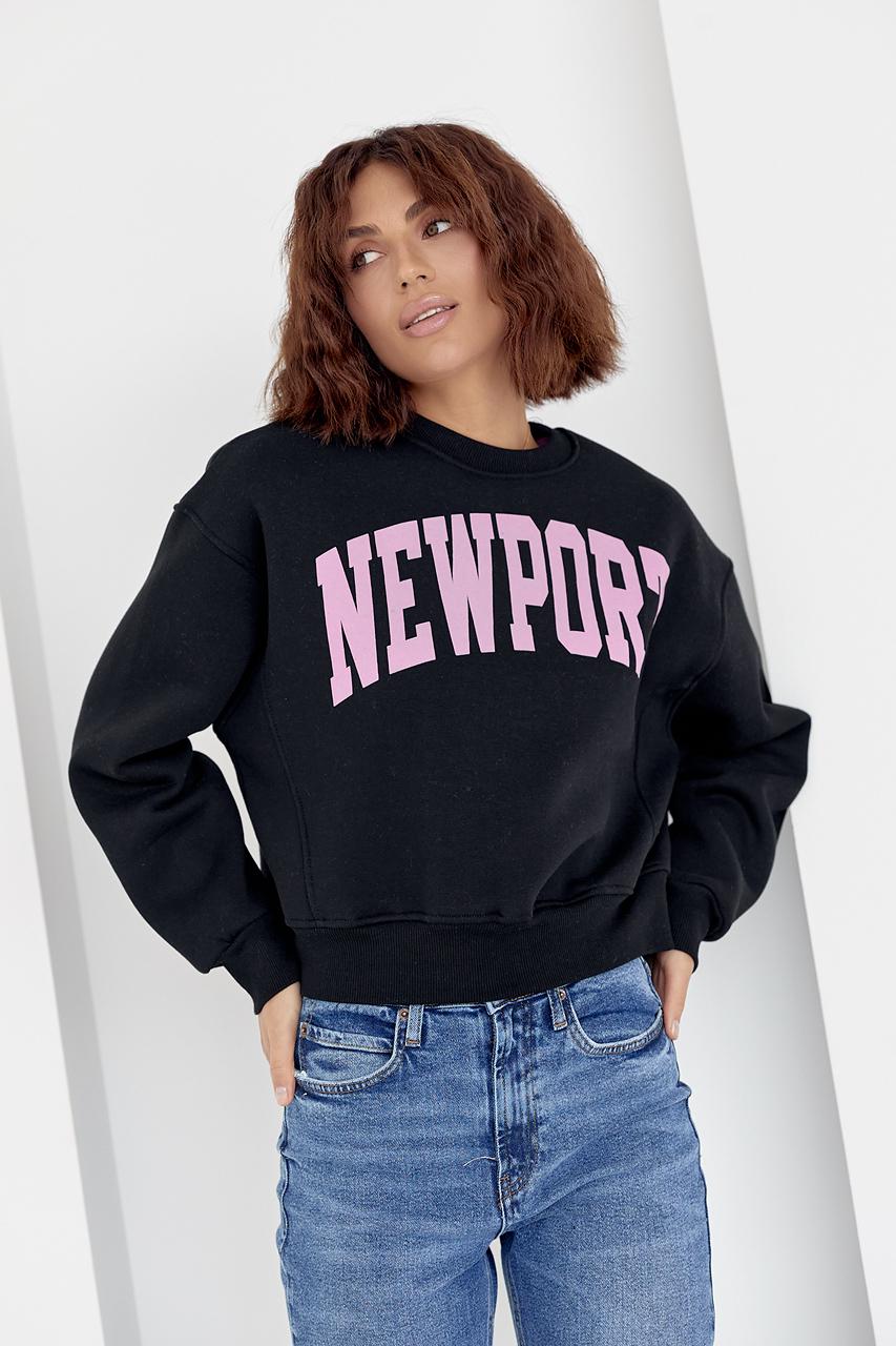 Свитшот укороченный "Newport" S Черный (12489579) - фото 5 Свитшот укороченный "Newport" S Черный (12489579) - фото 5