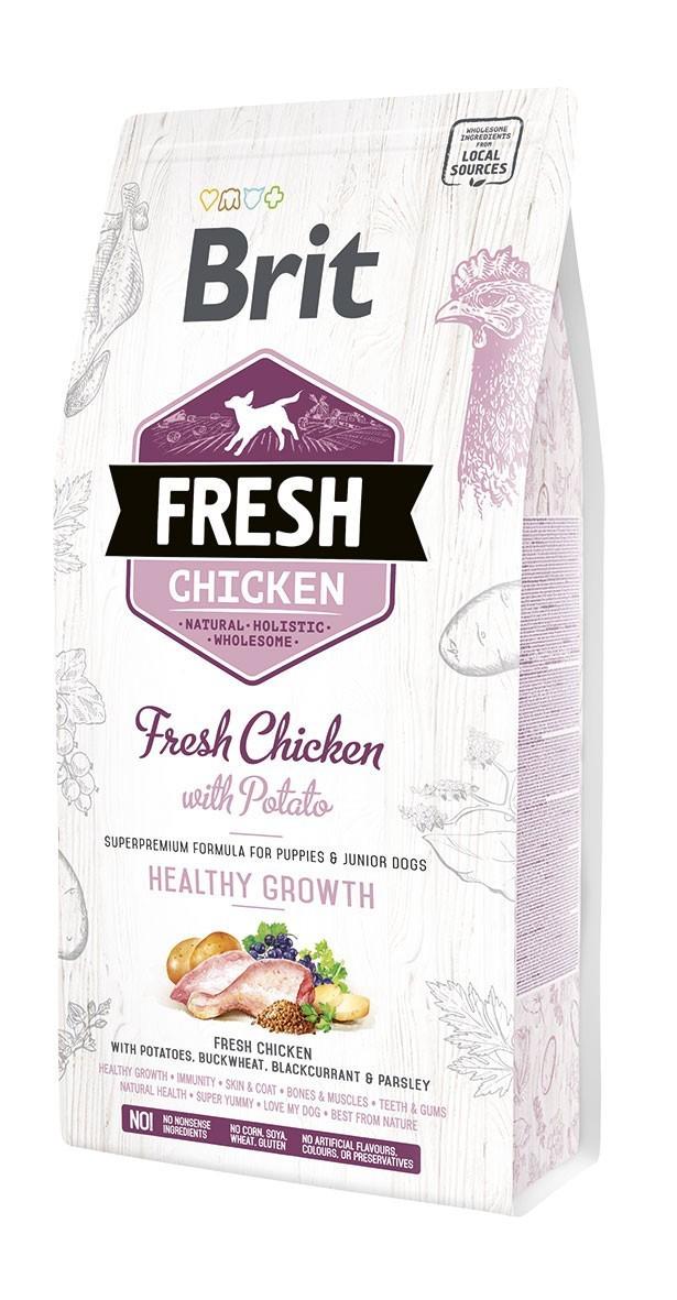 Корм сухой Brit Fresh Chicken & Potato Healthy Growth для щенков и юниоров 2,5 кг (170988/0724)