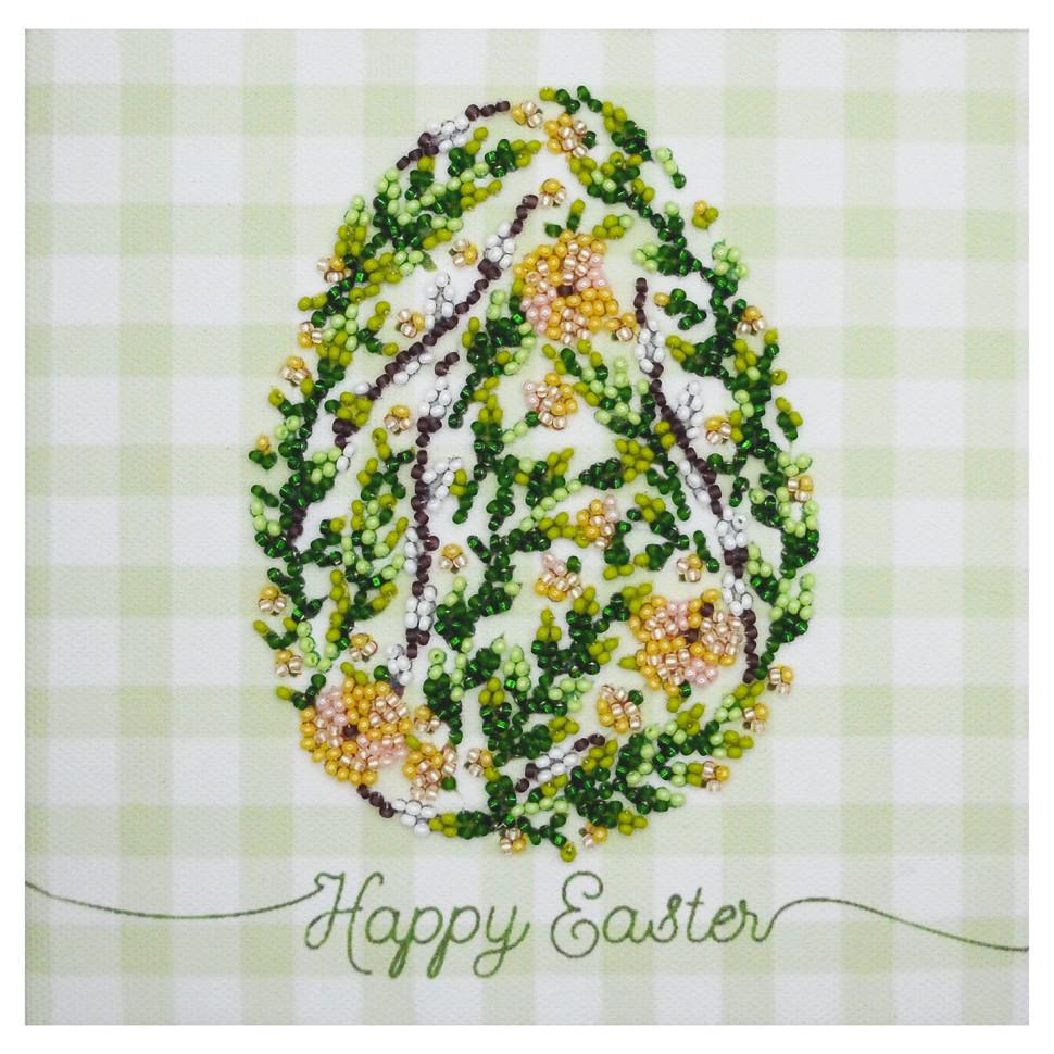 Набір для вишивання бісером Пасхальний первоцвіт AM-242 на натуральному полотні (RLT40383)