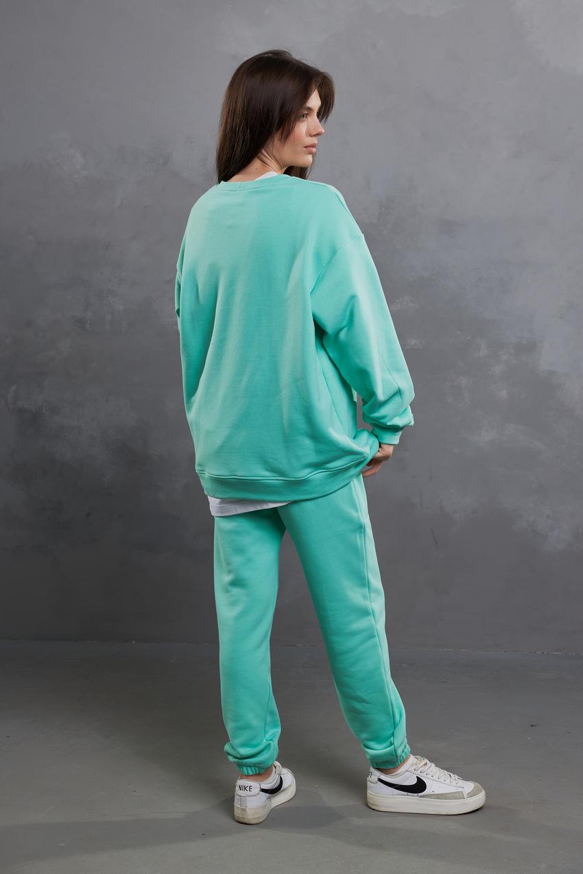 Спортивный костюм женский М123 со свитшотом и джогерами 3х-петля XS Минт (538-1-66) - фото 3 Спортивный костюм женский М123 со свитшотом и джогерами 3х-петля XS Минт (538-1-66) - фото 3
