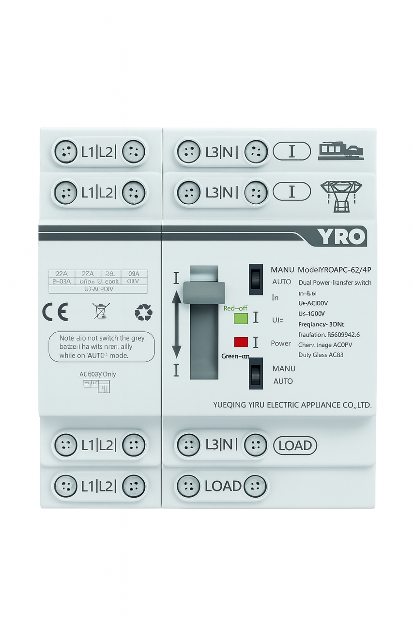 Автомат ввода резерва YRO YRQ4PC-63 4P 63A AC 400V (29726089)