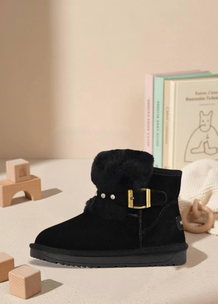 Угги детские Hengji 1907-1 натуральная замша и мех р. 36 Черный (30704791) - фото 2 Угги детские Hengji 1907-1 натуральная замша и мех р. 36 Черный (30704791) - фото 2