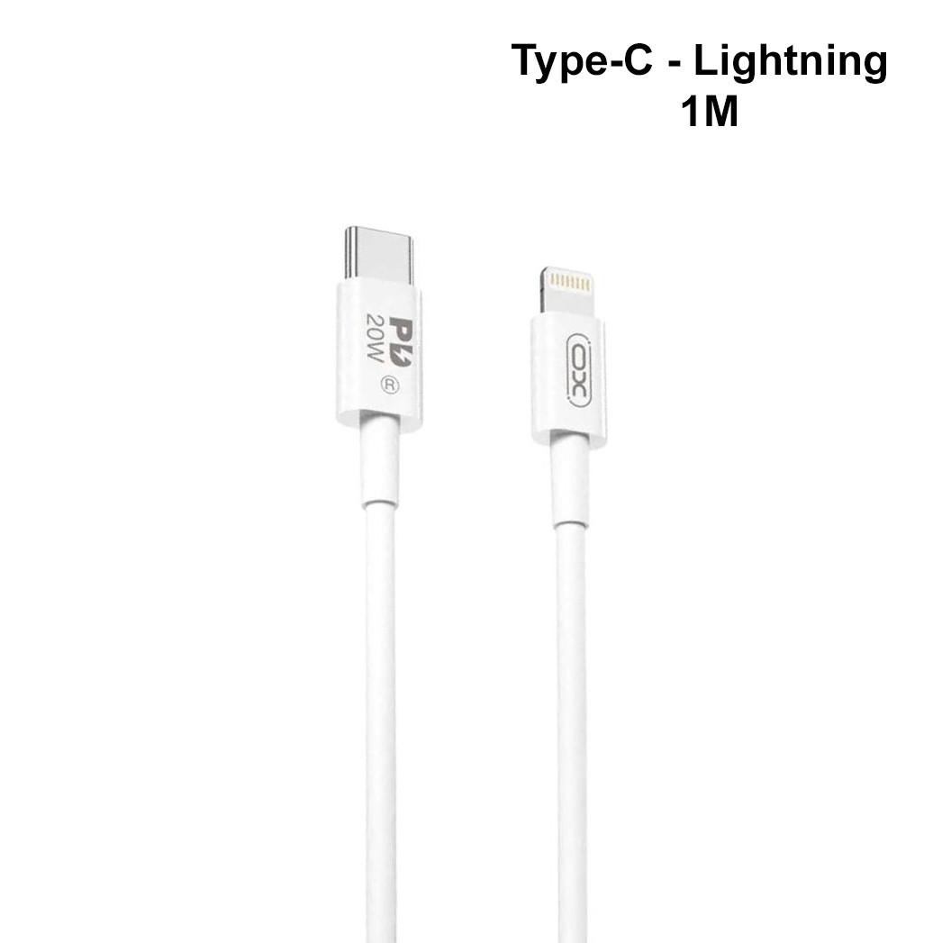 Кабель для подзарядки USB XO NB-Q189 Type-C Lightning 1 м Белый (1830482495)