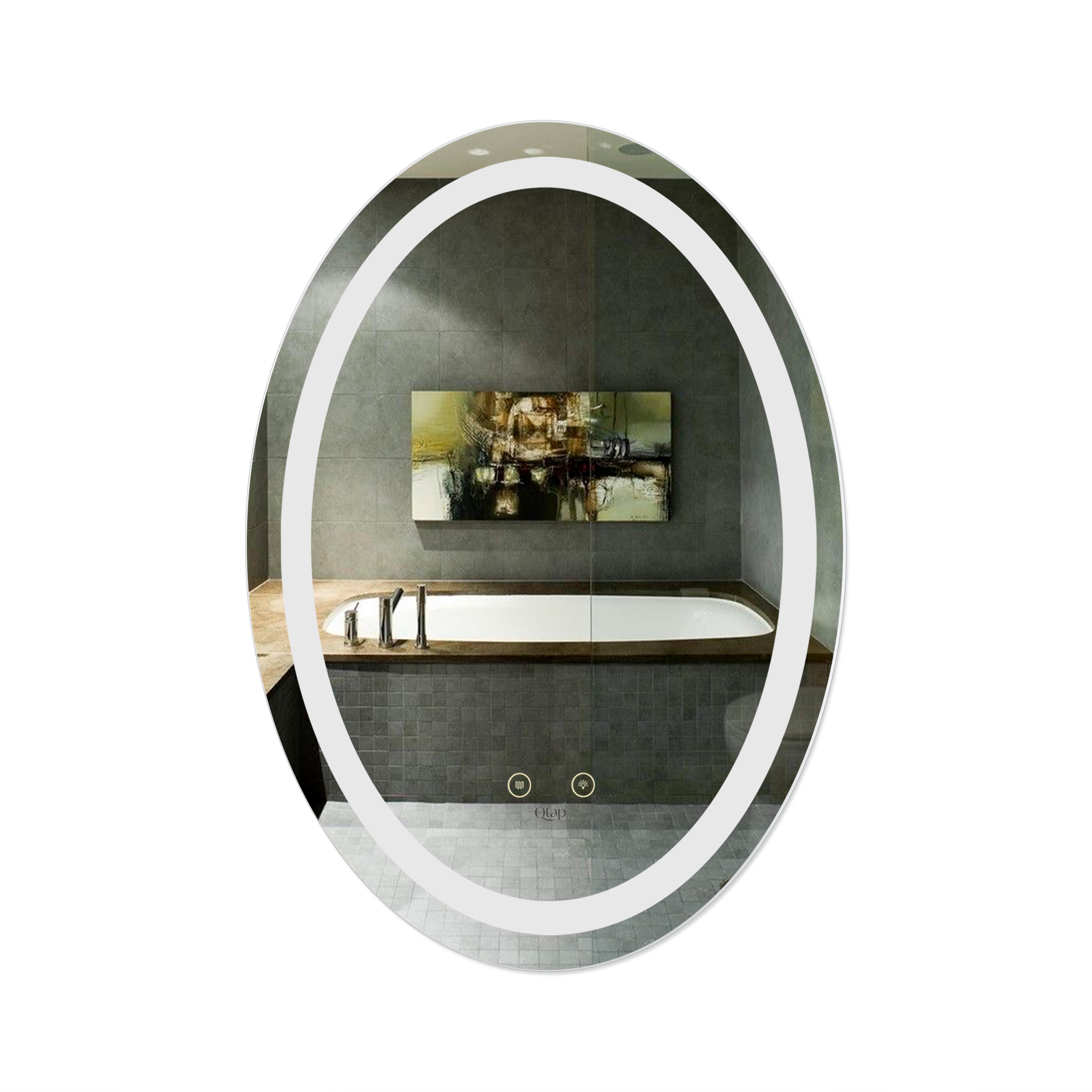 Зеркало Qtap Mideya 500х700 DC-B805 с LED-подсветкой и антизапотеванием (QT2078B805W)