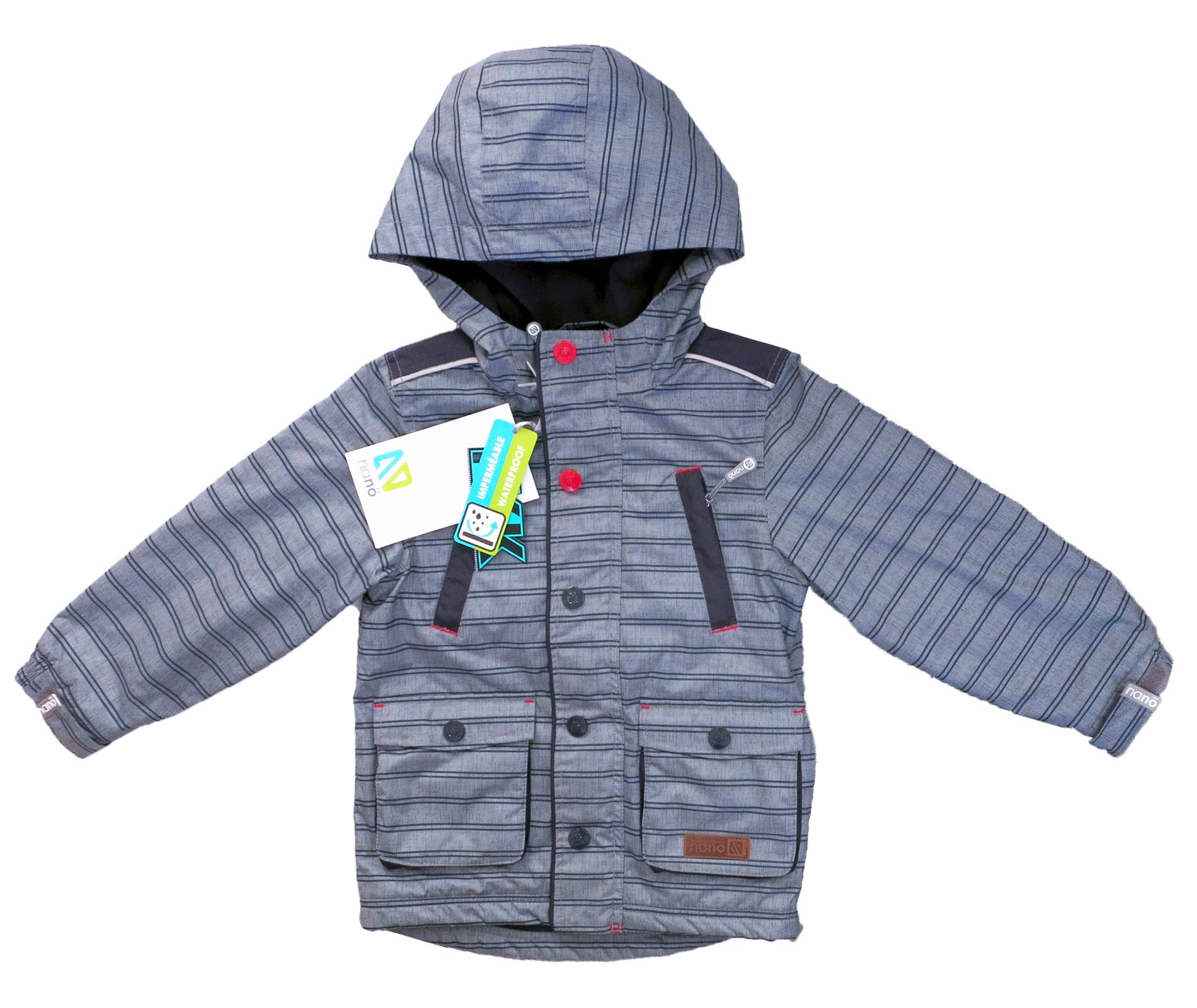 Куртка детская демисезонная Nano S18J277 для мальчика на флисе 134-144 см Светло-серый (S18J277-MidGreyMix-10)