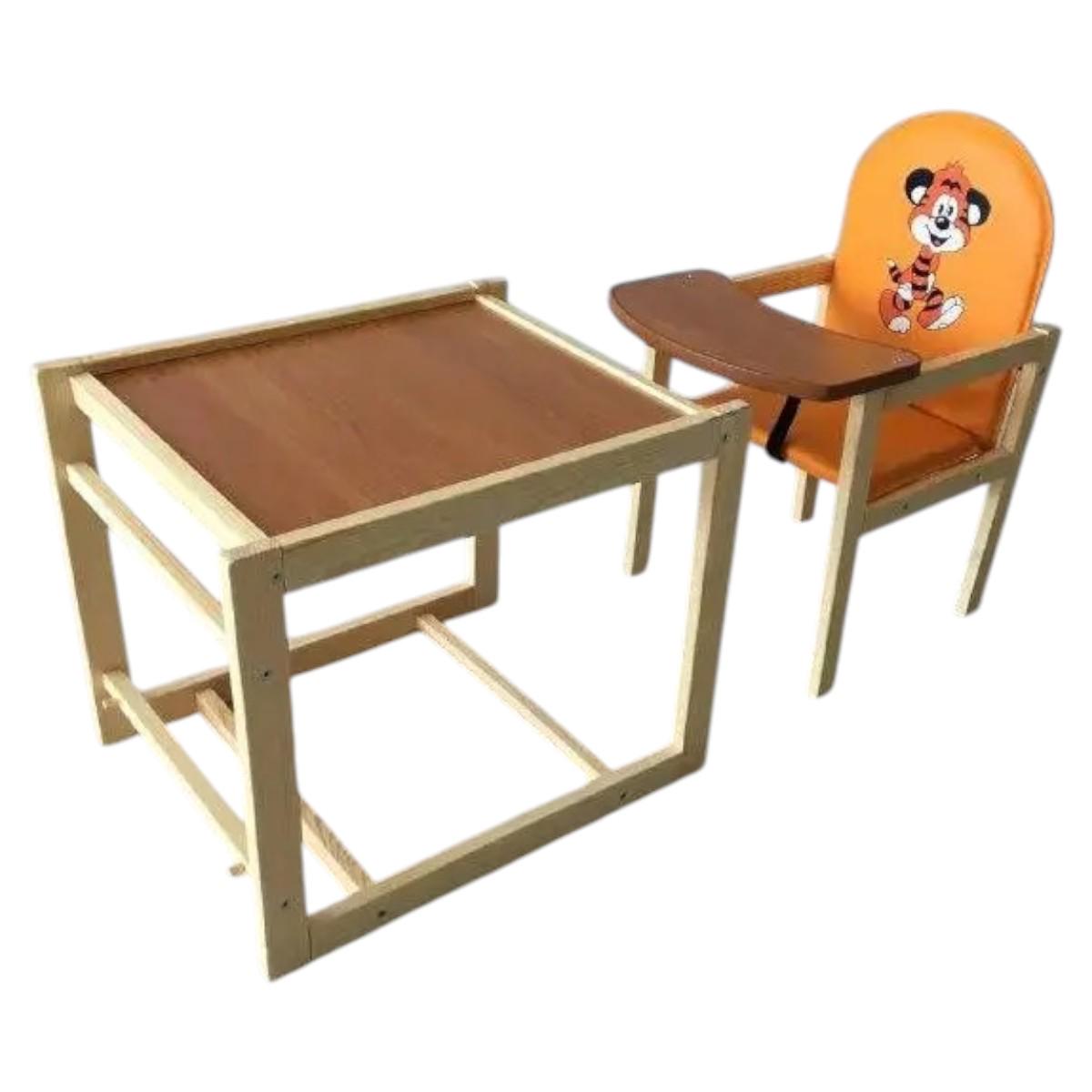 Стульчик для кормления Мася Тигр Оранжевый (№2043) - фото 4