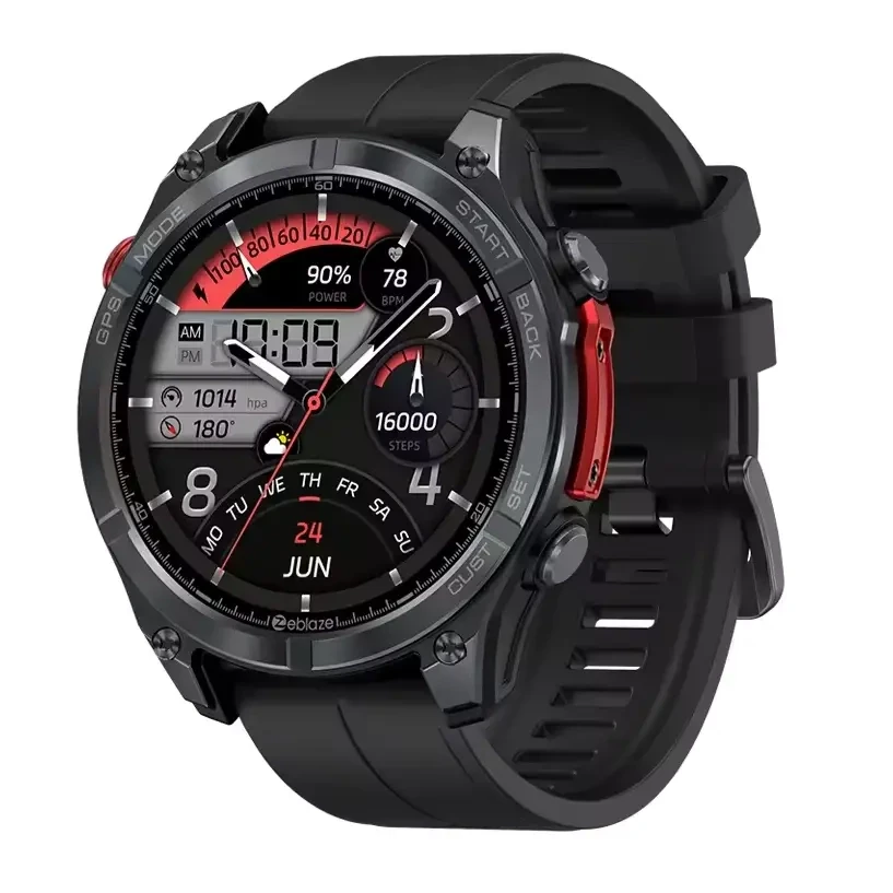 Смарт-годинник Zeblaze Stratos 4 з GPS AMOLED 1.43 Чорний