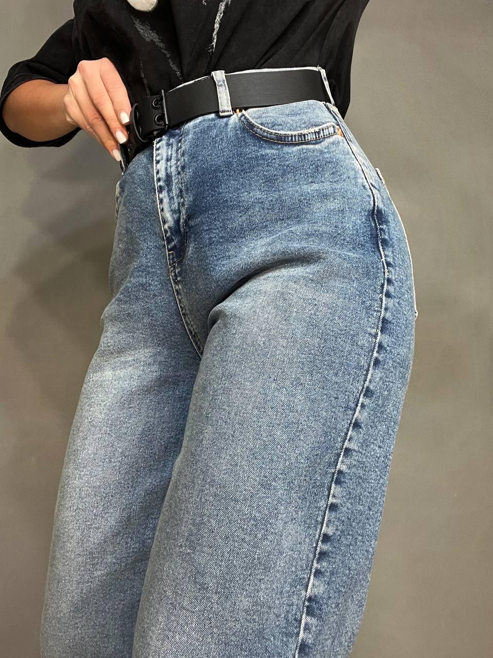 Джинси жіночі SESSANTA 16484 MOM jeans висока посадка збільшені розміри стрейчеві з ременем р. 30 Синій (3557) - фото 6 Джинси жіночі SESSANTA 16484 MOM jeans висока посадка збільшені розміри стрейчеві з ременем р. 30 Синій (3557) - фото 6