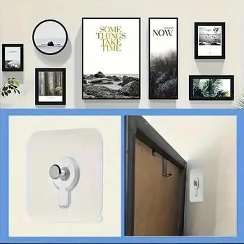 Держатель универсальный для картин/рамок/часов без сверления стен на липучке 2 шт. - фото 7