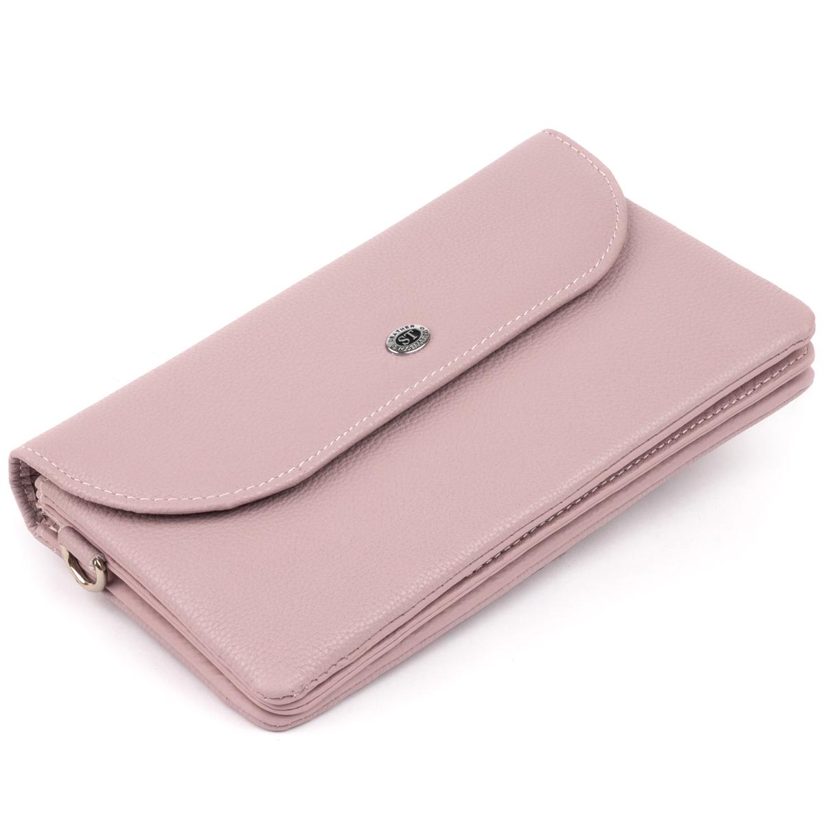 Клатч женский ST Leather 19322 кожа Лиловый (47260)