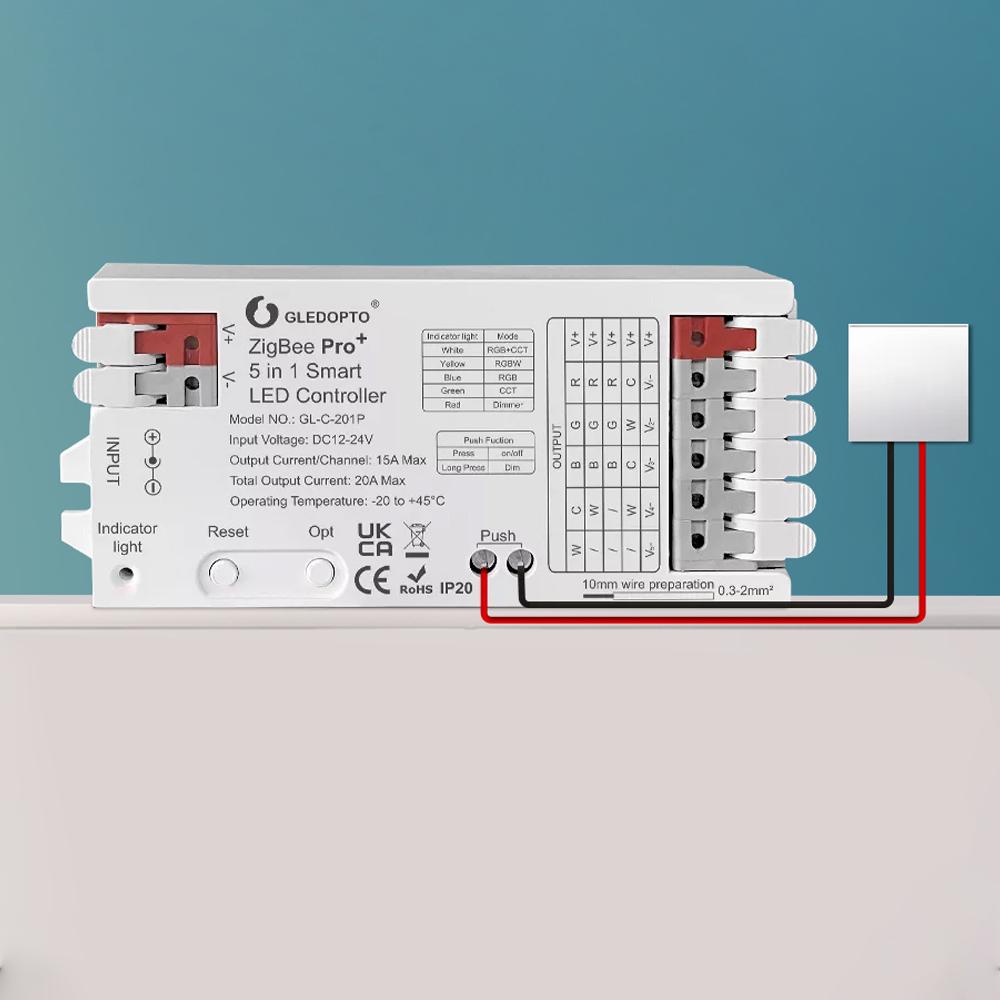 Контроллер светодиодный Tuya Smart Gledopto ZigBee 5в1 (GL-C-201P)