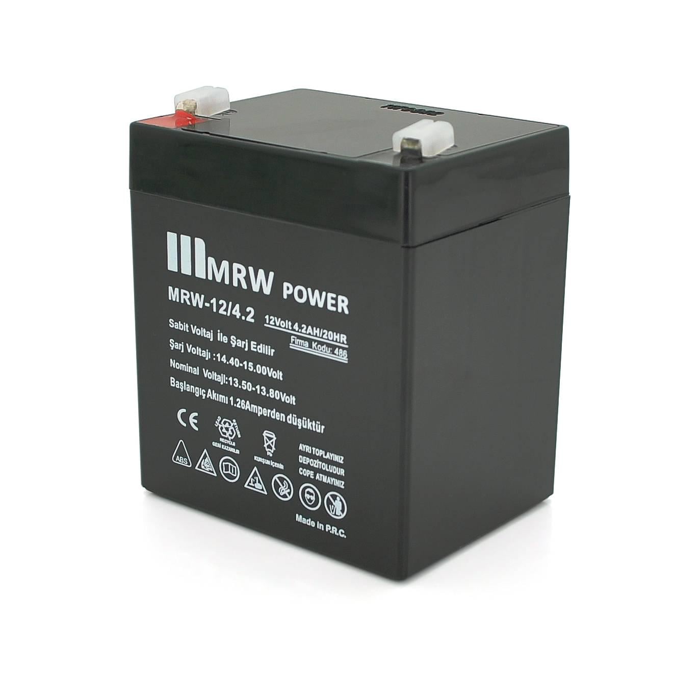 Батарея акумуляторна Mervesan MRV-12/4,2 12 V 4,2Ah 90х70х101 мм Black (30987)