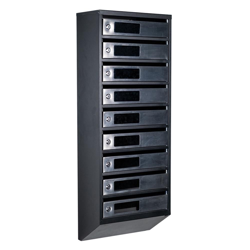 Ящик почтовый многосекционный ЯП09C Черный/Нержавеющая сталь (24061057)