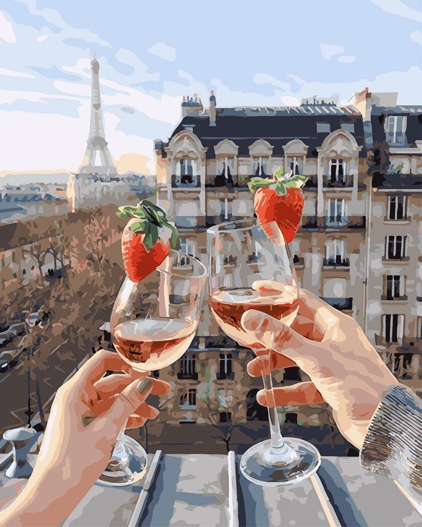 Картина по номерам Brushme PGX24907 Стаканы Парижа 40x50 см (1213718410)