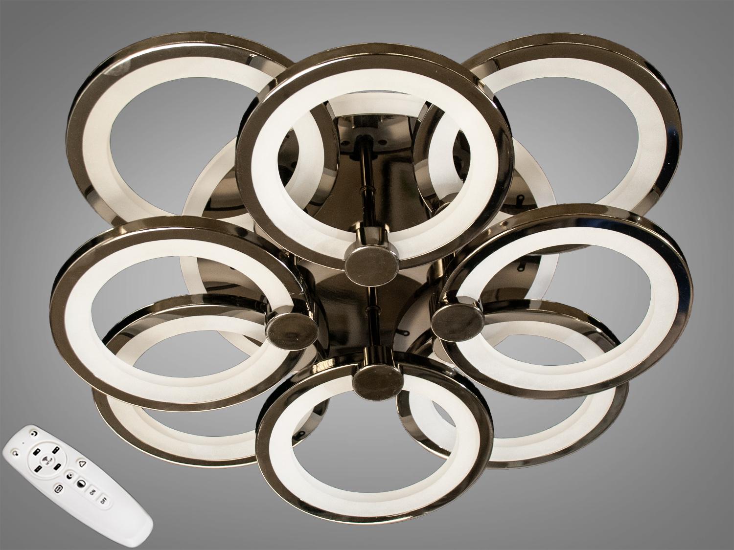 LED-люстра з димером і RGB підсвічуванням 140W (8022) - фото 1