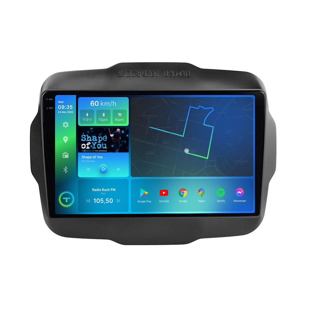 Автомагнитола штатная Torssen 2K F9332 для Jeep Renegade 2015-2019 г. 4G/Carplay/DSP 3/32 GB 9" (202301117)