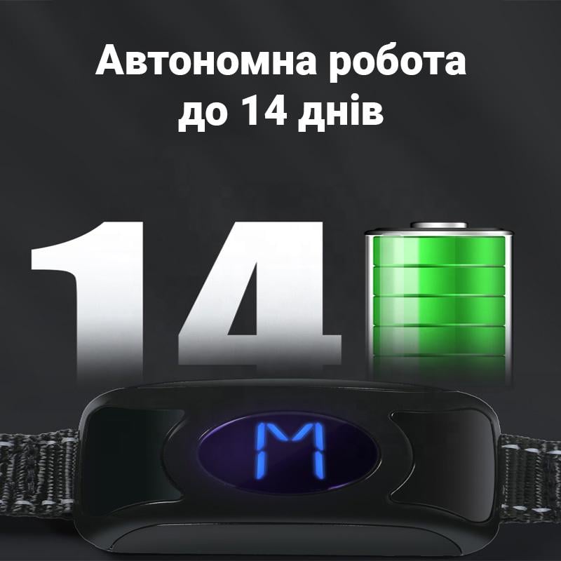 Нашийник-антигавкіт бездротовий iPets BK-C05 для собак з вібрацією та струмом - фото 10