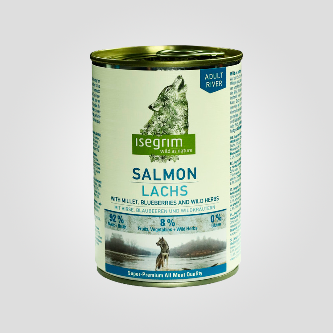 Корм консервированный для собак Isegrim Salmon лосось с просом и черникой 400 г (20502509)