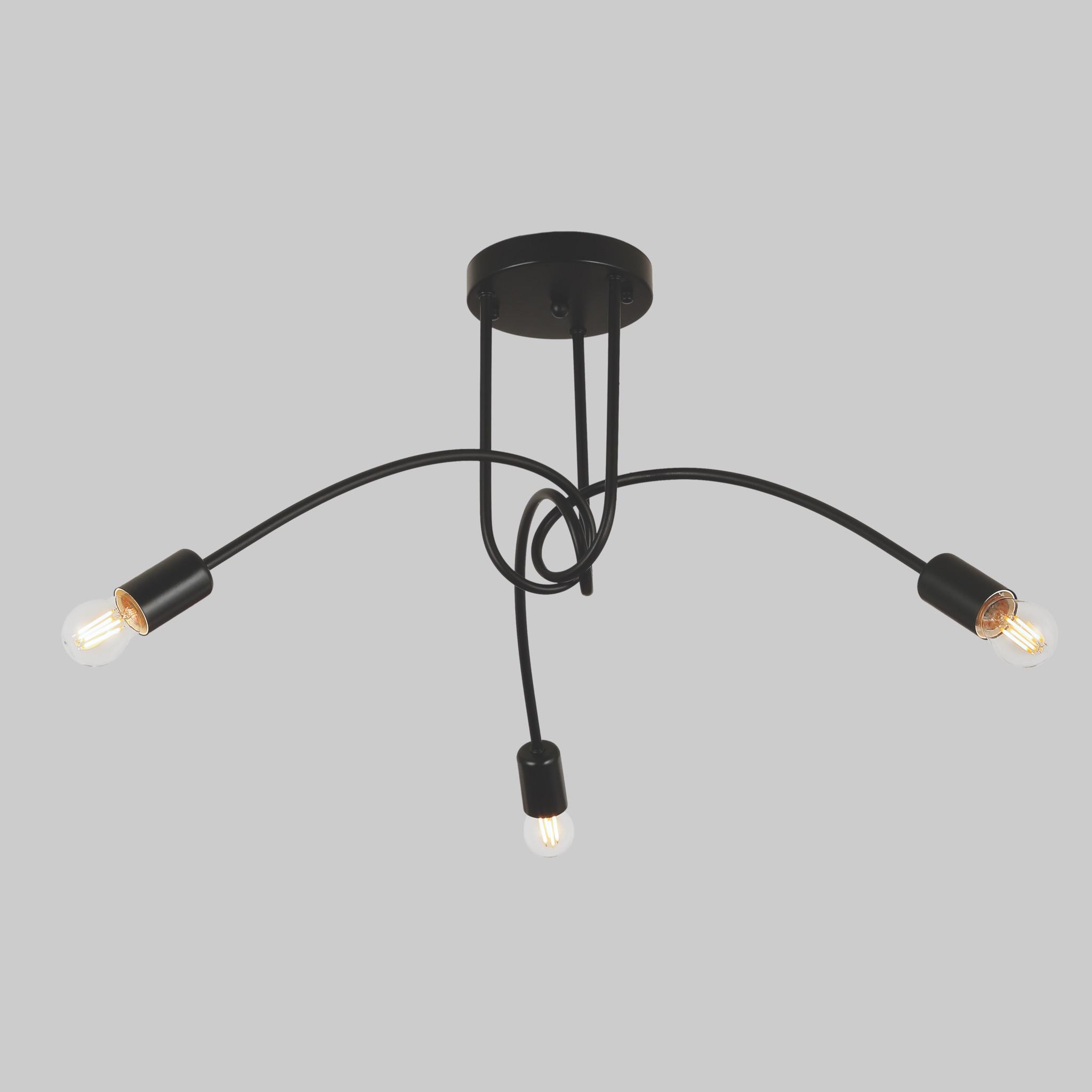 Люстра Knot на 3 лампы Черный