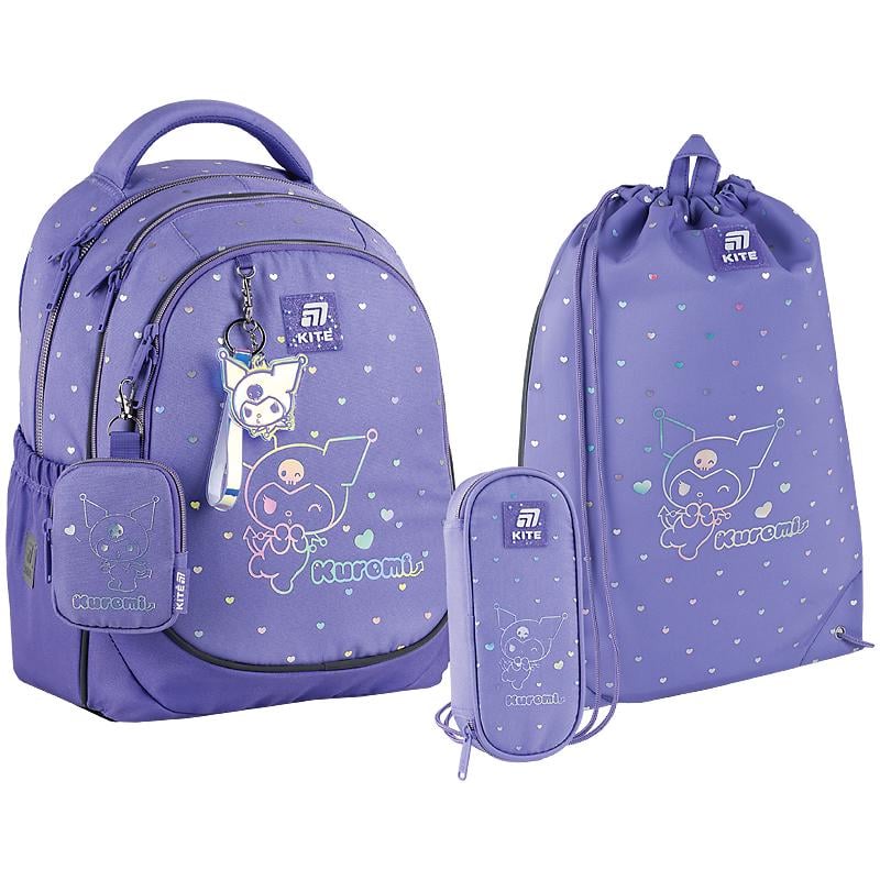 Школьный набор KITE Education Kuromi SET_HK25-700M рюкзак/пенал/сумка