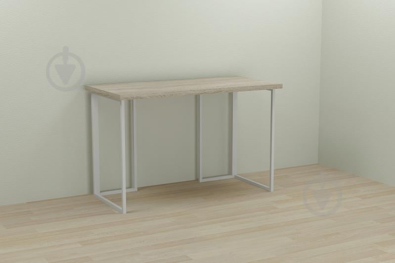 Компьютерный стол Ferrum-decor Ханна 75x140x70 белый ДСП Дуб Сонома 32мм