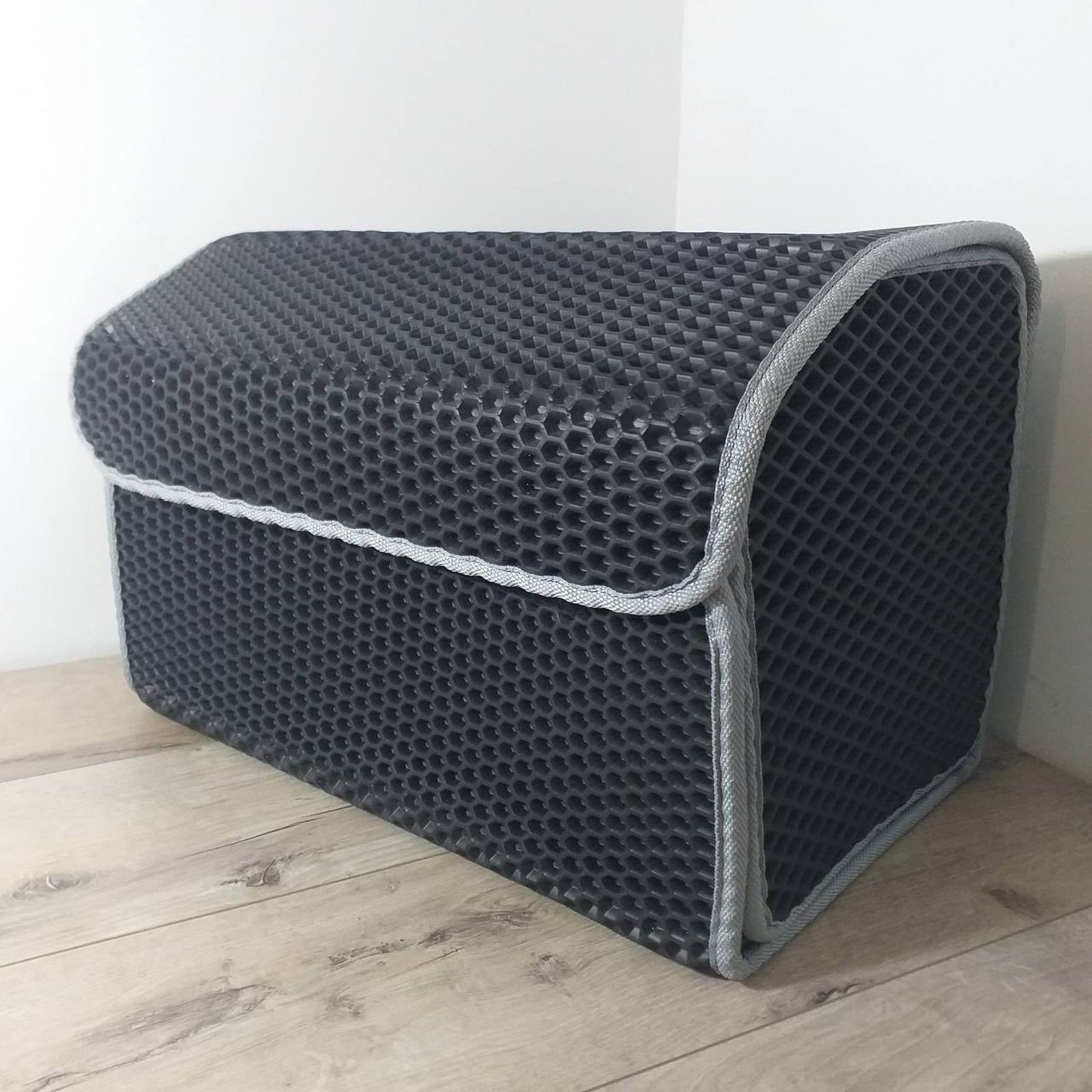 Органайзер в багажник EVA Car Box с серой окантовкой 47х31х30 см Черный (KG-11069)
