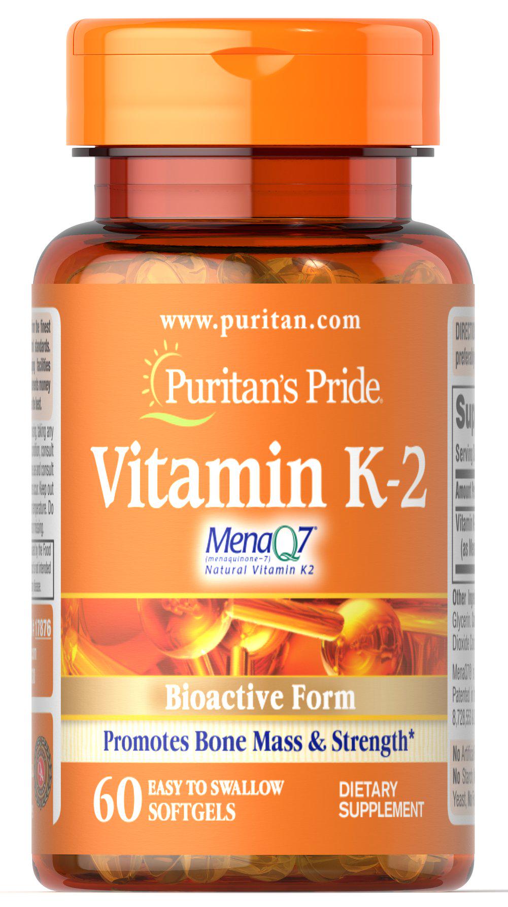 Витамин K Puritan's Pride Vitamin K-2 MenaQ7 50 mcg 60 Caps Витамин K Puritan's Pride Vitamin K-2 MenaQ7 50 mcg 60 Caps